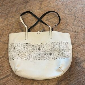 Ralph Lauren reversible tote purse black and white